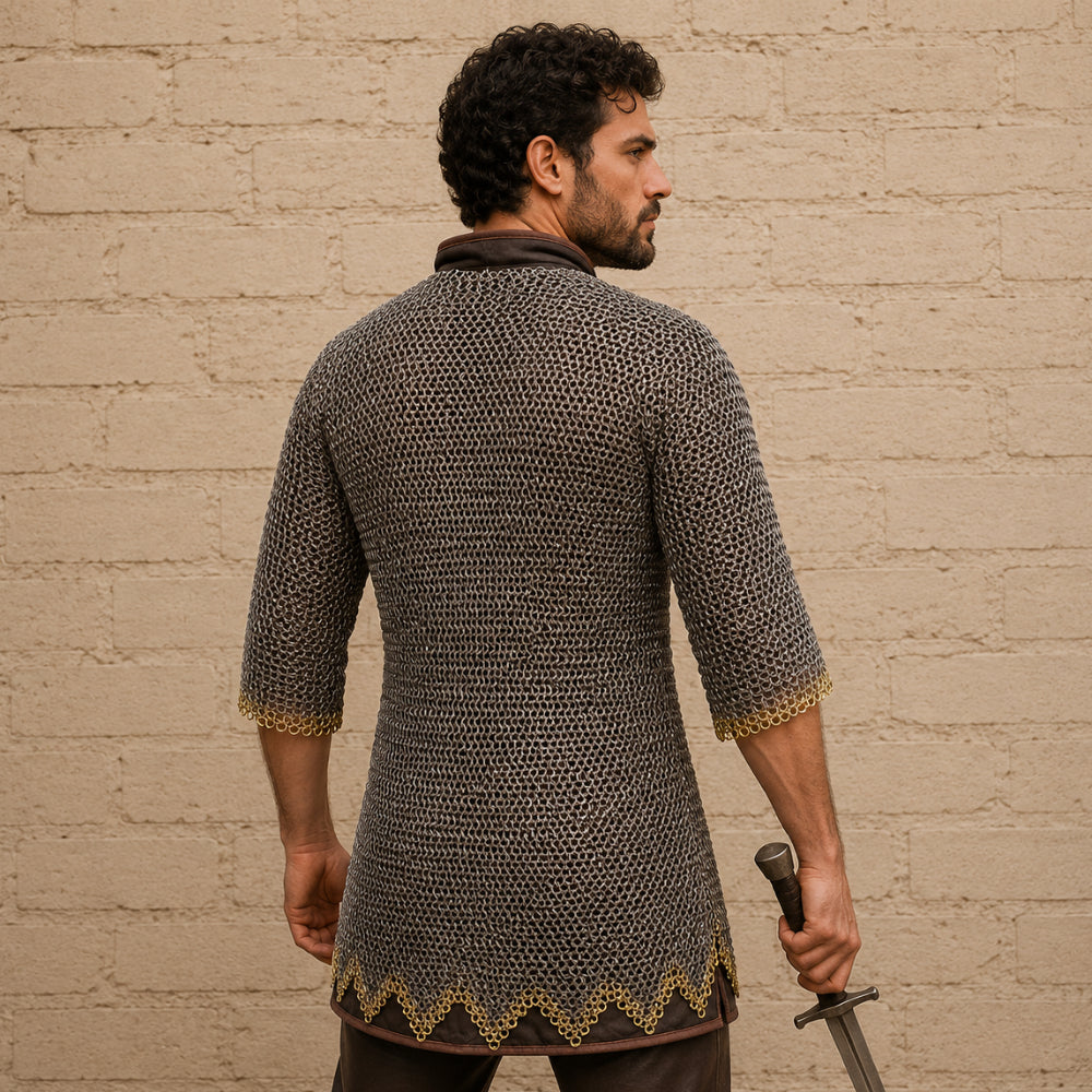 Titanium Chainmail Shirt – 9MM Flat Ring Haubergeon Armor