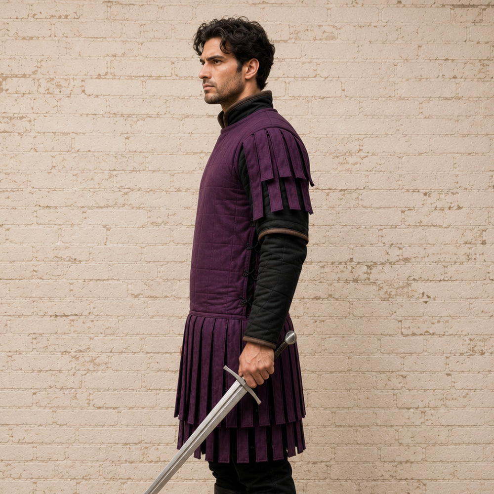 Roman Purple Subarmalis | Padded Cotton Roman Armor | Renaissance Faire & LARP Costume