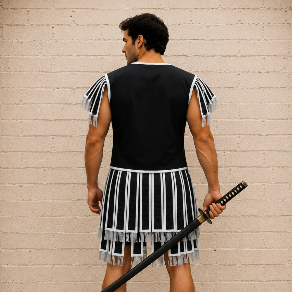 Roman Subarmalis Costume | Royal Blue Padded Roman Armor | Renaissance Faire & LARP Warrior Outfit