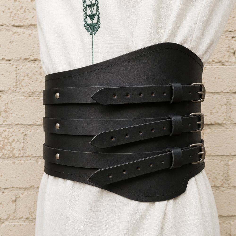 Medieval Leather Kidney Belt – Ren Faire, LARP & Cosplay Costume Accessory