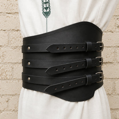 Medieval Leather Kidney Belt – Ren Faire, LARP & Cosplay Costume Accessory