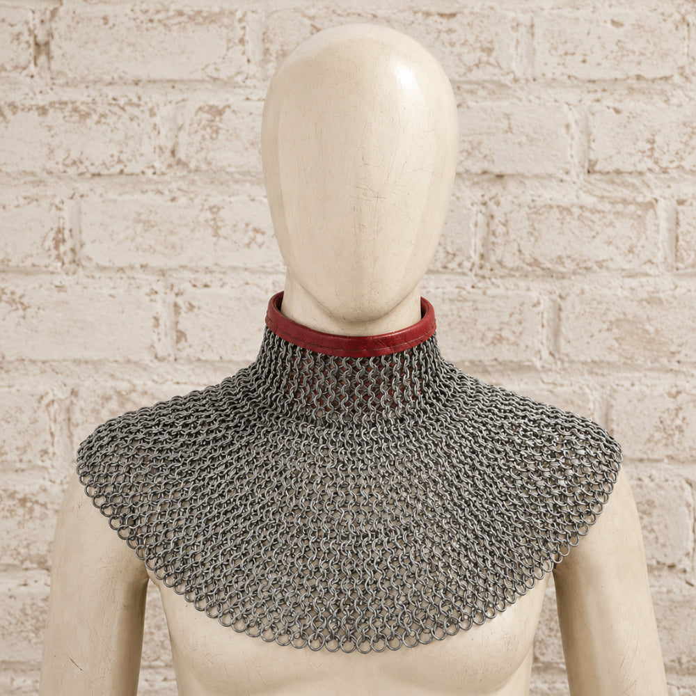 Mild Steel Chainmail Gorget Collar – Medieval Bishop’s Mantle