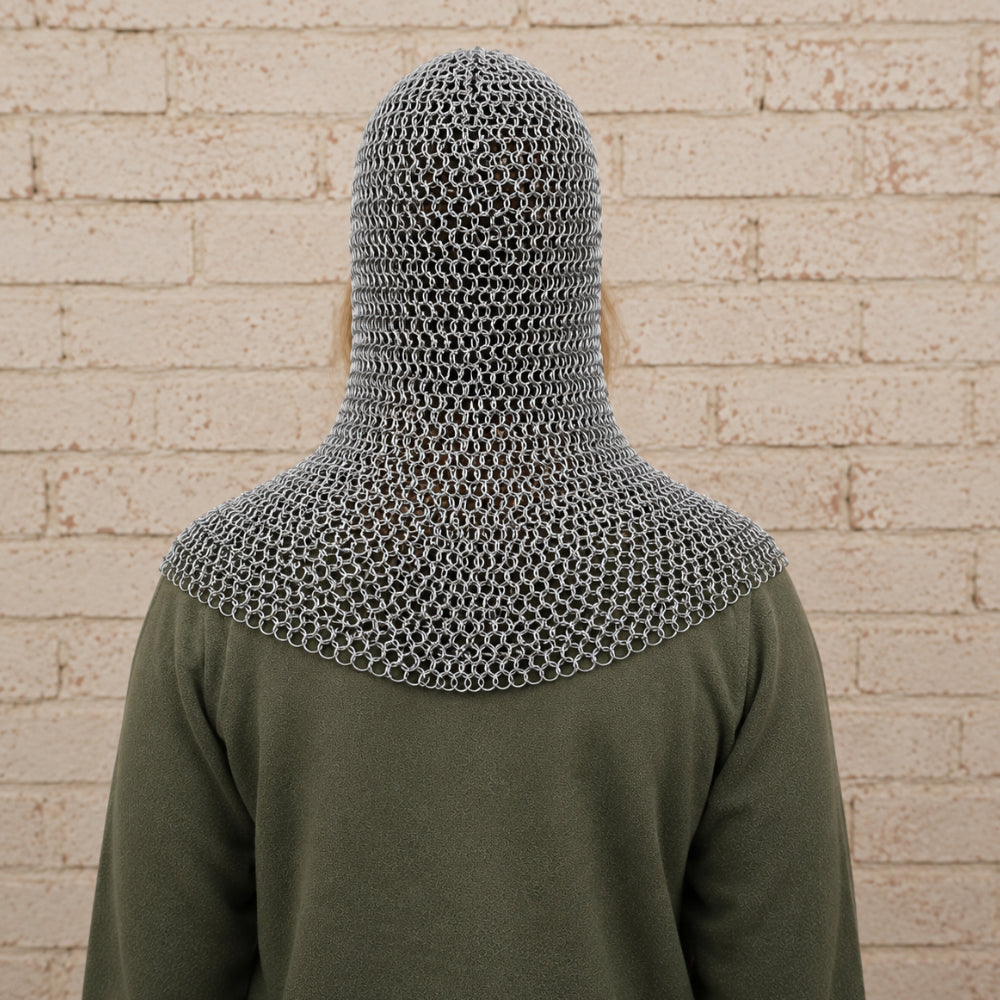 Aluminium Butted Chainmail Coif – Medieval Ren Faire Hood