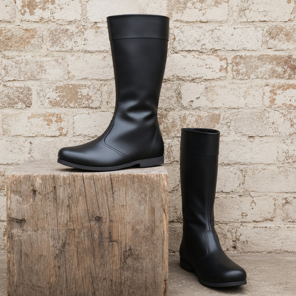 Medieval Leather Lace Boots – Viking & Pirate Style Shoes for Ren Faire, LARP & Halloween Events
