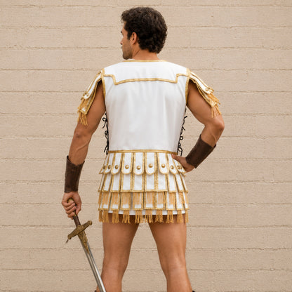 Roman Subarmalis Costume | White Roman Subarmalis Tunic | Gladiator & Legionary Undergarment Costume