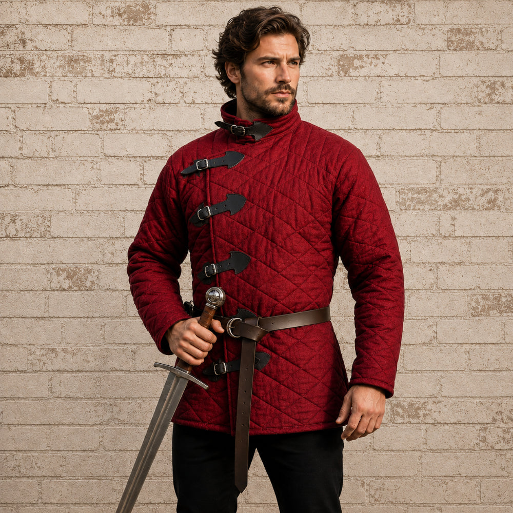 Medieval Blue Padded Gambeson – Knight & Viking Costume