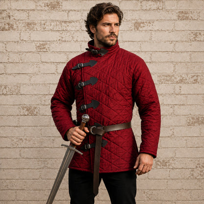 Medieval Blue Padded Gambeson – Knight & Viking Costume