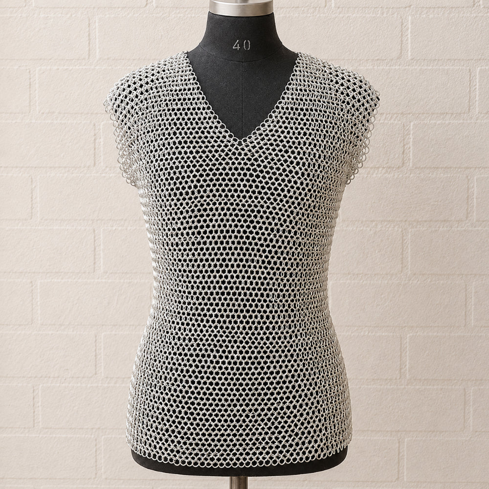 Medieval Chainmail Shirt – 9mm Butted Ring Chainmail Vest for LARP, Cosplay & Reenactment