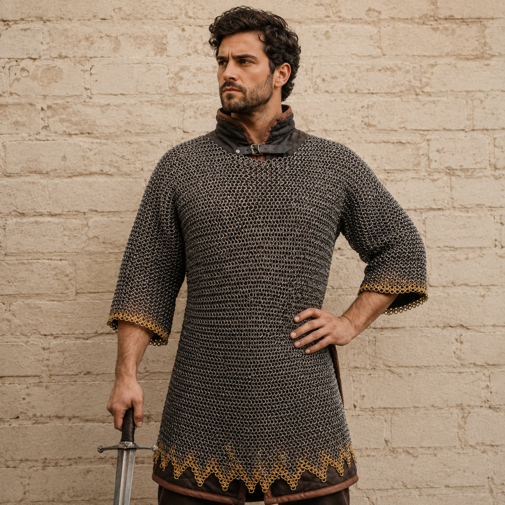 Titanium Chainmail Shirt – 9MM Flat Ring Haubergeon Armor