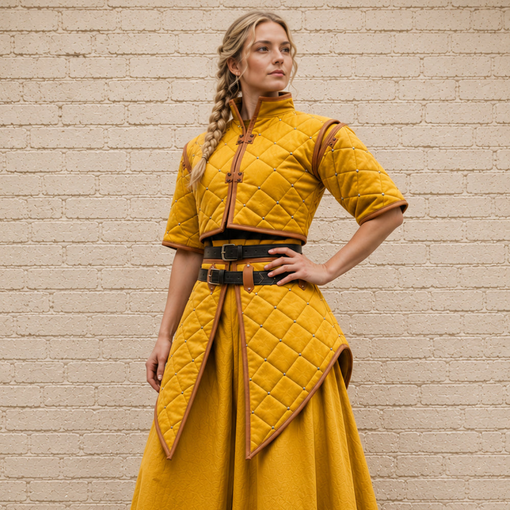 Women's Medieval Padded Gambeson Costume | Renaissance Faire, LARP & Halloween Armor Outfit