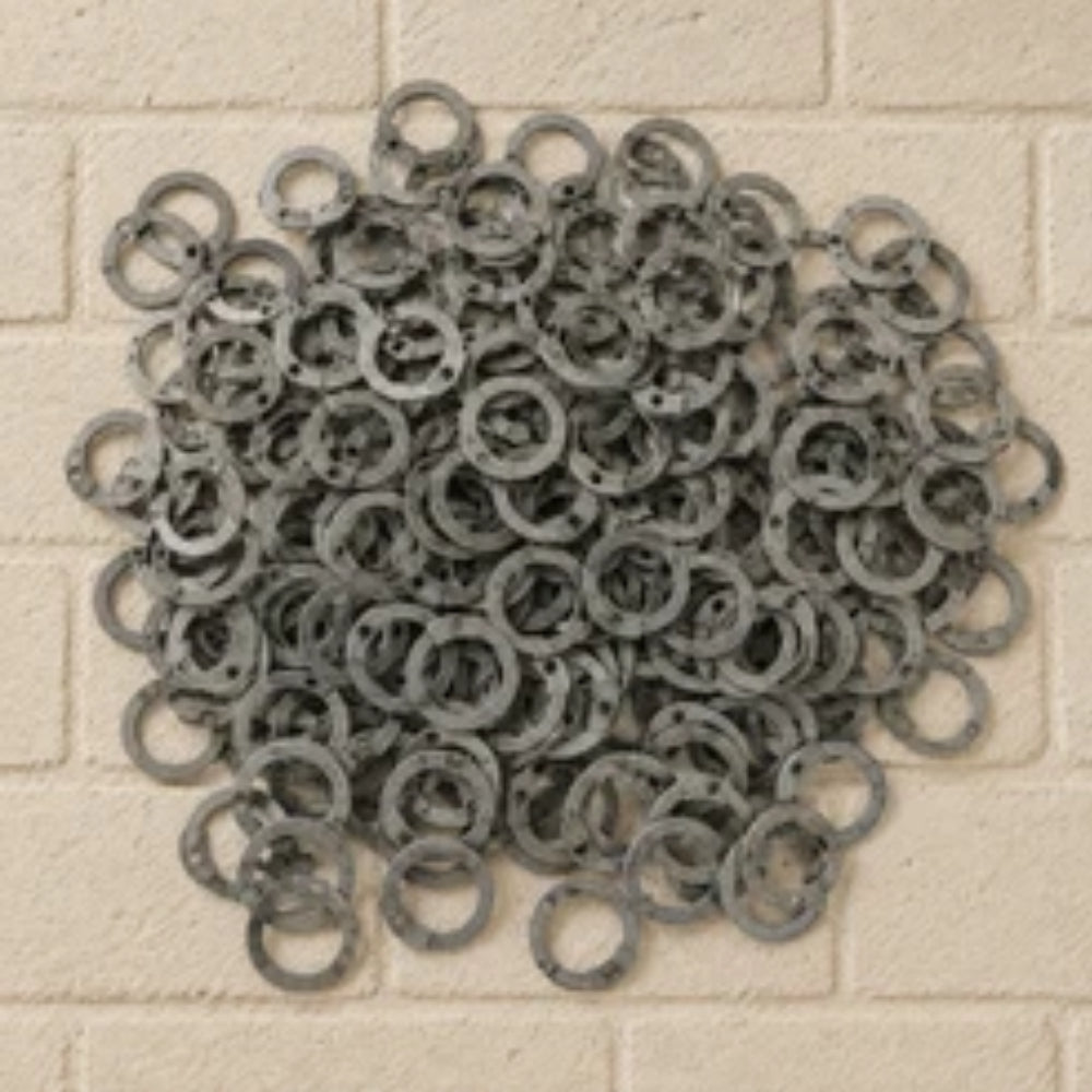 Flat Riveted Chainmail Rings with Tool – 6mm–9mm 18 Gauge Natural Finish for LARP & Reenactment