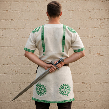 Roman Tunic with Manicata Sleeves | Renaissance Faire Costume | Medieval LARP Warrior Outfit | Historical Reenactment Armor Tunic