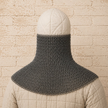 Medieval Chainmail Coif with Padded Cotton Lining – 9mm Mild Steel Rings | LARP & Medieval Armor