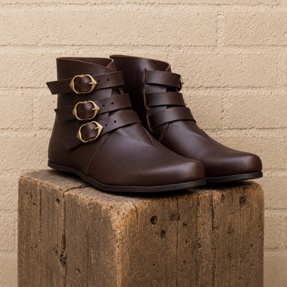 Handcrafted Roman Leather Boots – Medieval Reenactment, LARP, Cosplay & Renaissance Fair Footwear