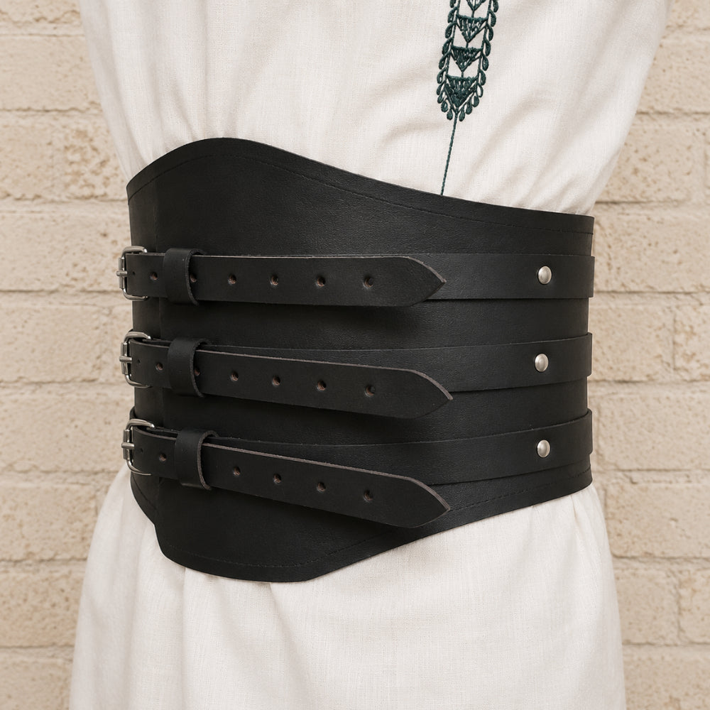 Medieval Leather Kidney Belt – Ren Faire, LARP & Cosplay Costume Accessory