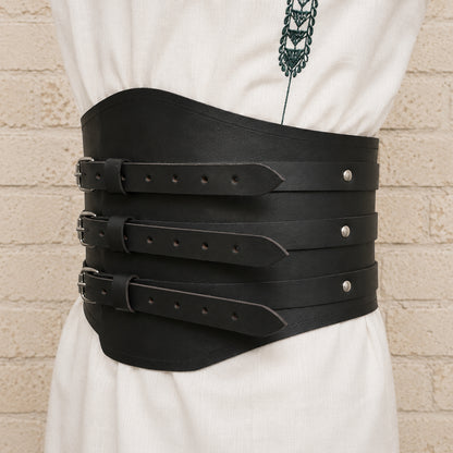 Medieval Leather Kidney Belt – Ren Faire, LARP & Cosplay Costume Accessory