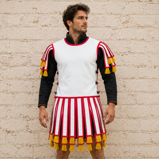 Roman Subarmalis Armor | White Padded Roman Costume for Ren Faire, LARP & Halloween Cosplay