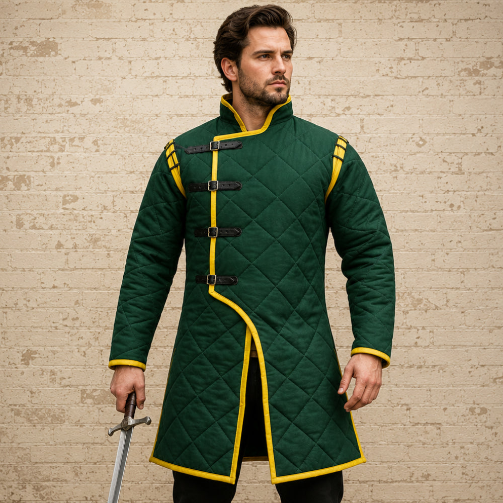 Green Viking Gambeson – Medieval Ren Faire & Cosplay Costume