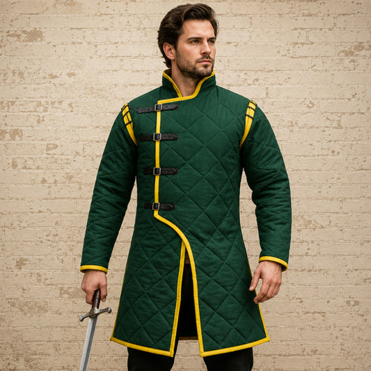 Green Viking Gambeson – Medieval Ren Faire & Cosplay Costume