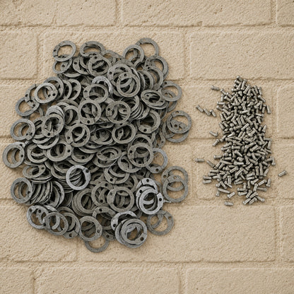 Flat Riveted Chainmail Rings with Tool – 6mm–9mm 18 Gauge Natural Finish for LARP & Reenactment