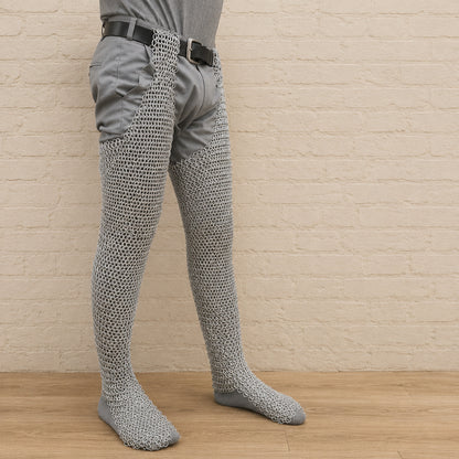 Stainless Steel Chainmail Chausses – 9mm Riveted Medieval Leggings for LARP, Reenactment & Events