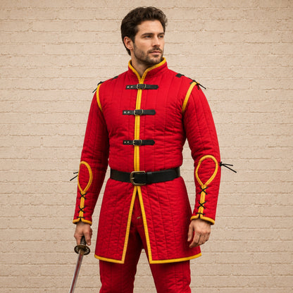 Wine Cotton Gambeson – Medieval LARP & Renaissance Fair Costume