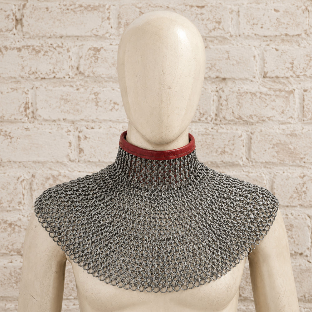 Mild Steel Chainmail Gorget Collar – Medieval Bishop’s Mantle