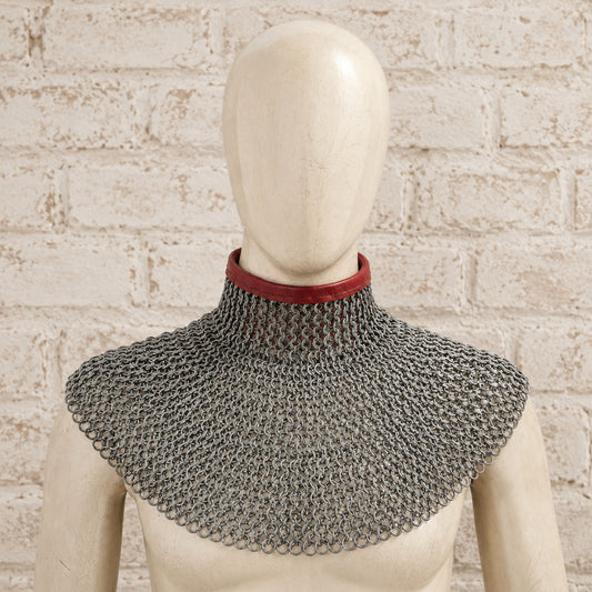 Mild Steel Chainmail Gorget Collar – Medieval Bishop’s Mantle
