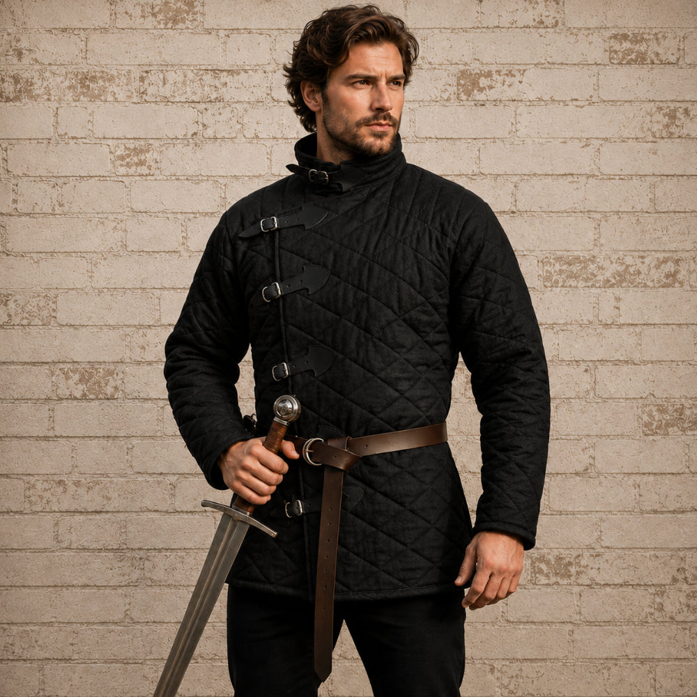 Medieval Blue Padded Gambeson – Knight & Viking Costume