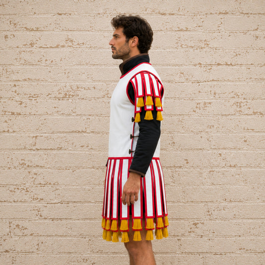 Roman Subarmalis Armor | White Padded Roman Costume for Ren Faire, LARP & Halloween Cosplay