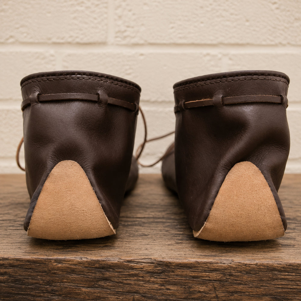 Handmade Natural Leather Viking Turn Shoes – Authentic Medieval Footwear for Ren Faire, LARP, Cosplay & Historical Costumes