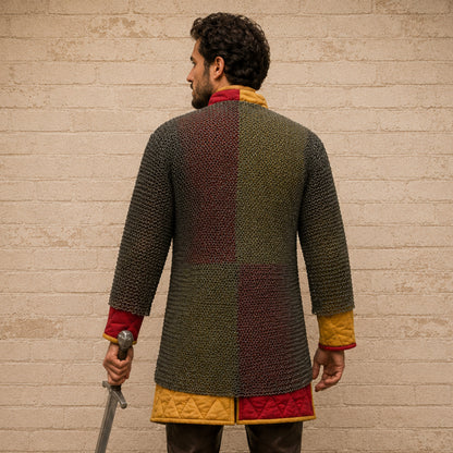 9mm Chainmail Shirt – Short Sleeve Flat Riveted Medieval Hauberk