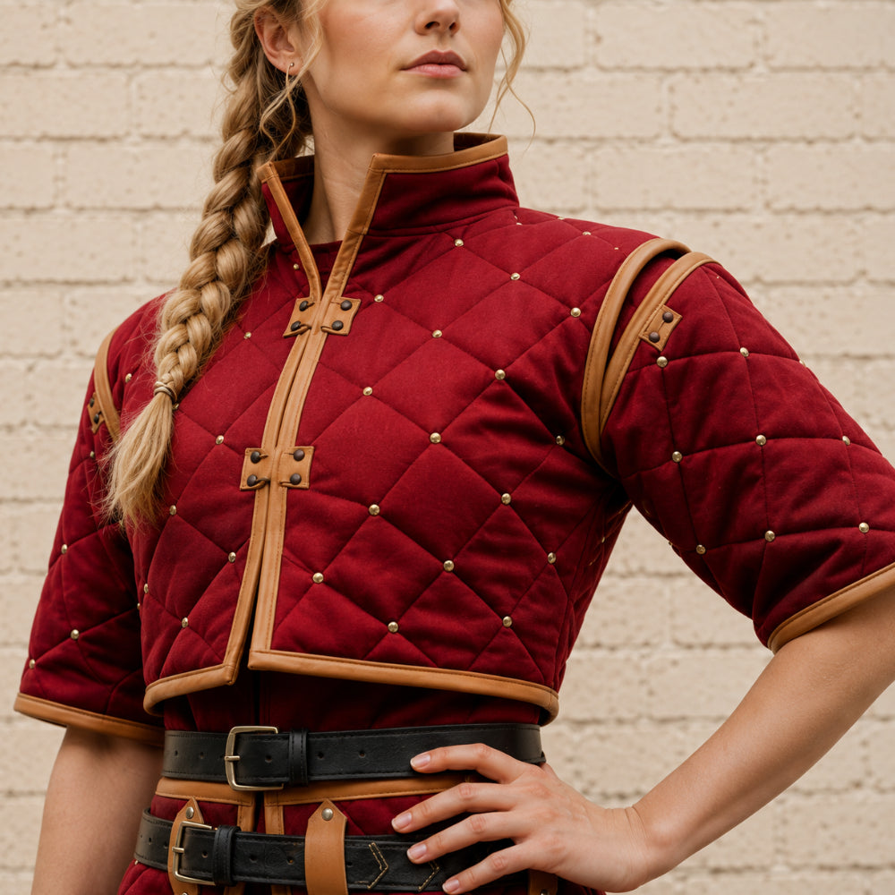 Women's Medieval Padded Gambeson Costume | Renaissance Faire, LARP & Halloween Armor Outfit