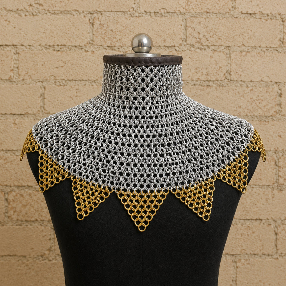 Aluminium Riveted Chainmail Collar & Bishop Mantle – 9mm Rings