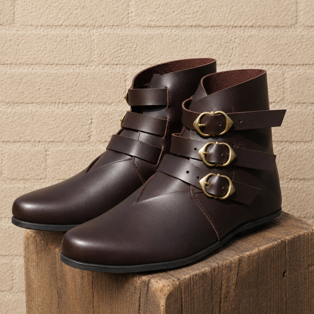 Handcrafted Roman Leather Boots – Medieval Reenactment, LARP, Cosplay & Renaissance Fair Footwear