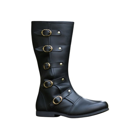 Medieval Leather Boots: Ren Faire Viking Pirate Costume for Halloween Events