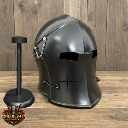 Medieval Barbute Helmet : fully wearable helmet for Role Play , Barbute Helmet