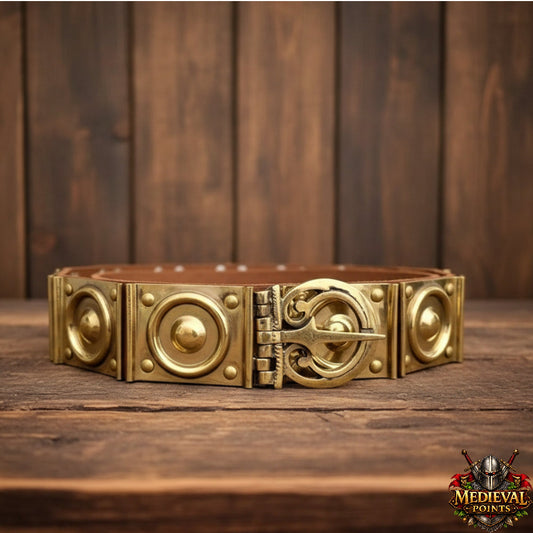 Roman Concentric Stamp Belt | Ancient Leather Belt for Reenactment & LARP