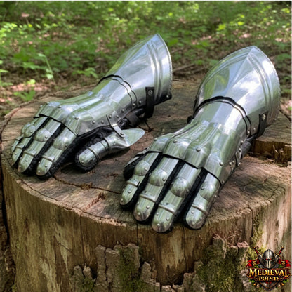 Medieval Steel Gauntlet Gloves Knight Armor Hand Protection for LARP Cosplay