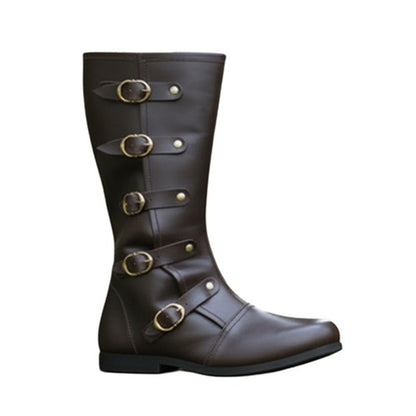 Medieval Leather Boots: Ren Faire Viking Pirate Costume for Halloween Events