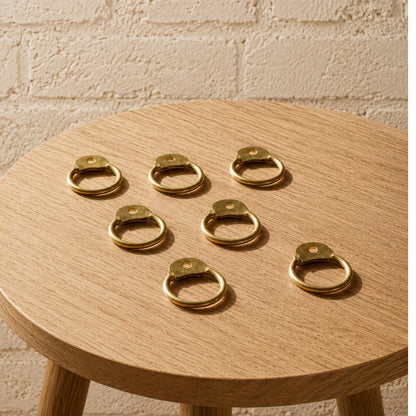 Brass Riveted Round Rings for Medieval Chainmail Repair – Natural Finish