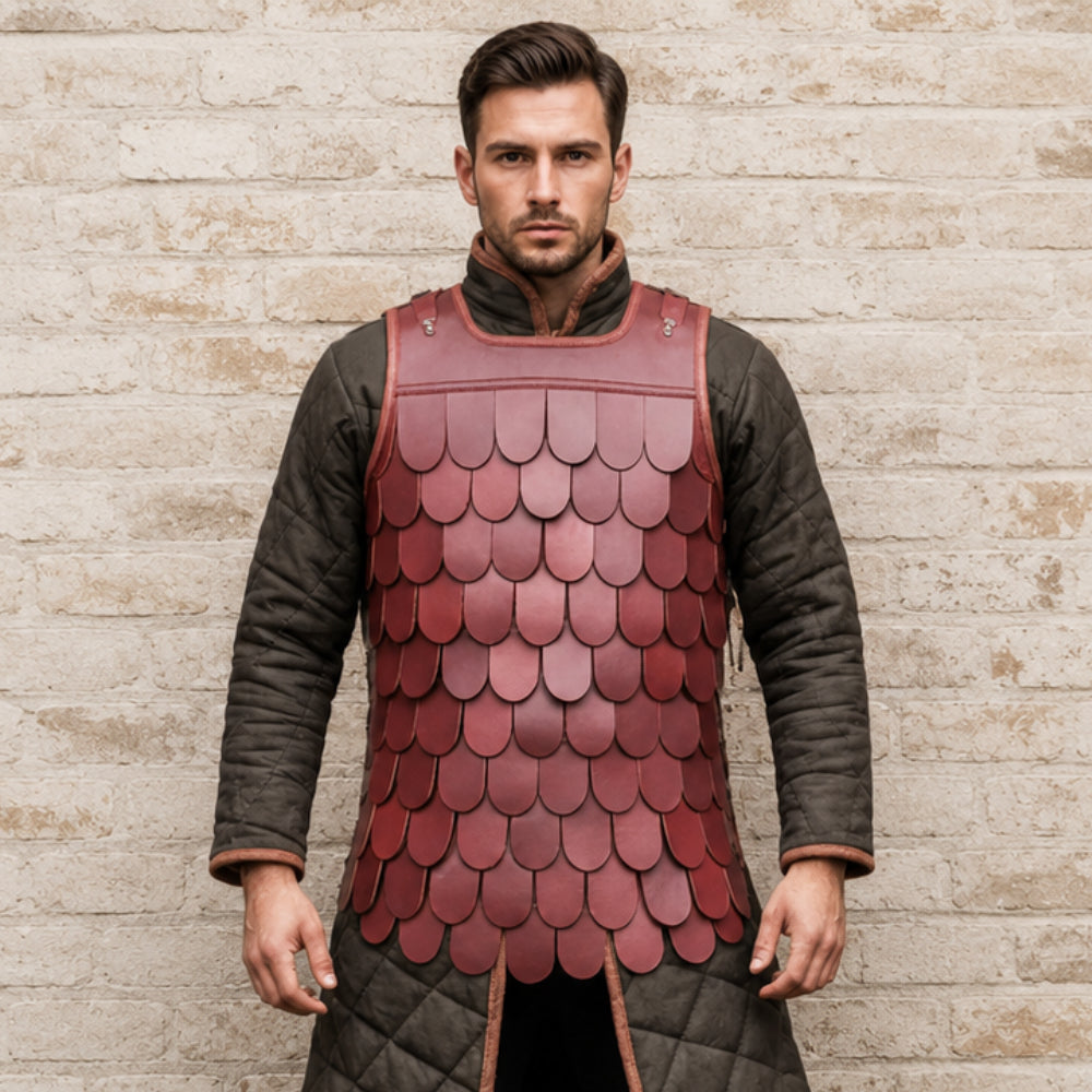 Medieval Leather Scale Armor Costume for LARP, Cosplay & Reenactment