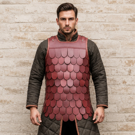 Medieval Leather Scale Armor Costume for LARP, Cosplay & Reenactment