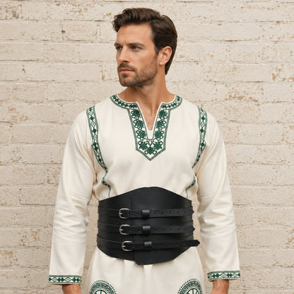Medieval Leather Kidney Belt – Ren Faire, LARP & Cosplay Costume Accessory