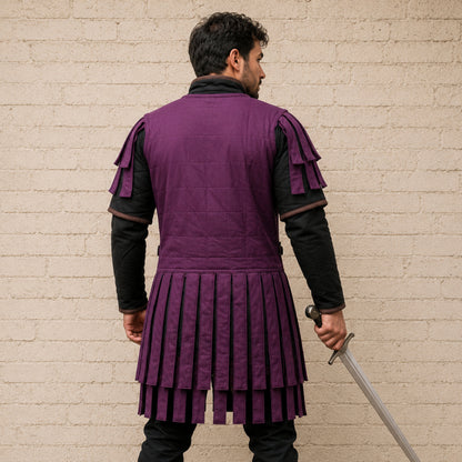 Roman Purple Subarmalis | Padded Cotton Roman Armor | Renaissance Faire & LARP Costume