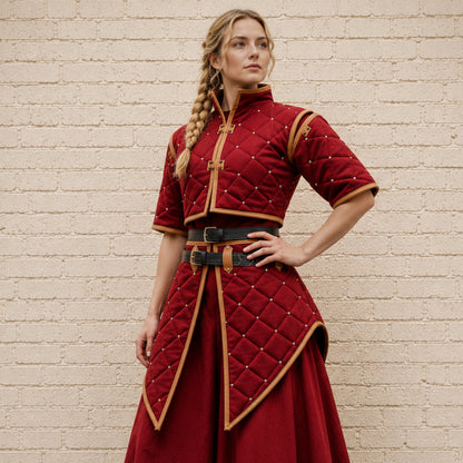 Women's Medieval Padded Gambeson Costume | Renaissance Faire, LARP & Halloween Armor Outfit