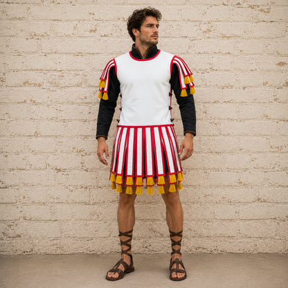 Roman Subarmalis Armor | White Padded Roman Costume for Ren Faire, LARP & Halloween Cosplay