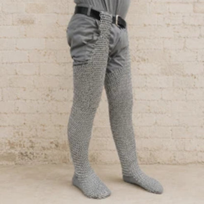 Chainmail Chausses – 9mm Riveted Medieval Leggings for LARP, Reenactment & Events