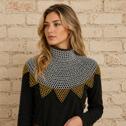 Aluminium Riveted Chainmail Collar & Bishop Mantle – 9mm Rings