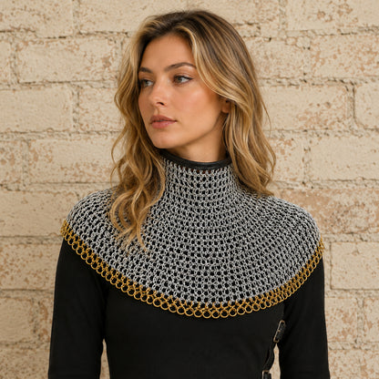 Aluminium Riveted Chainmail Collar & Bishop Mantle – 9mm Rings